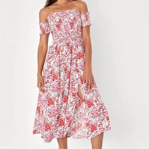 Floral Off-Shoulder Dress